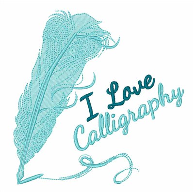 I Love Calligraphy Machine Embroidery Design