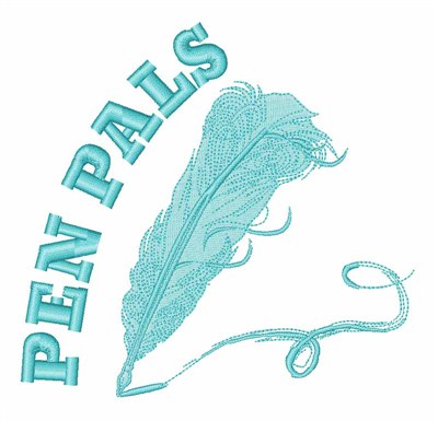 Pen Pals Quill Machine Embroidery Design