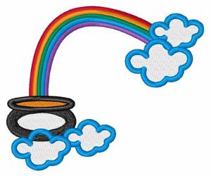 Picture of Pot O Gold Rainbow Machine Embroidery Design