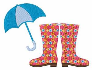 Picture of Walking In The Rain Machine Embroidery Design