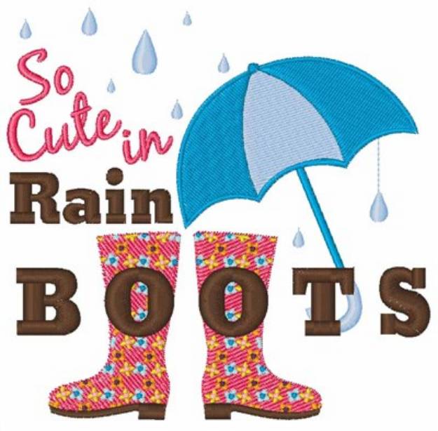 Picture of Cute Rain Boots Machine Embroidery Design