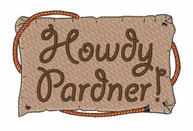 Picture of Howdy Pardner! Machine Embroidery Design