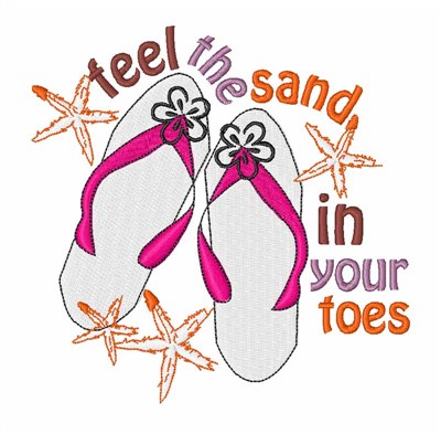 Sand In Your Toes Machine Embroidery Design
