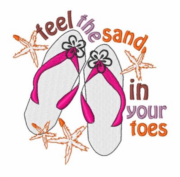 Picture of Sand In Your Toes Machine Embroidery Design