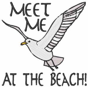 Picture of Beach Happiness Seagull Machine Embroidery Design
