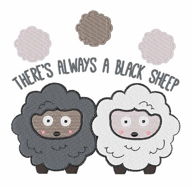 Always A Black Sheep Machine Embroidery Design