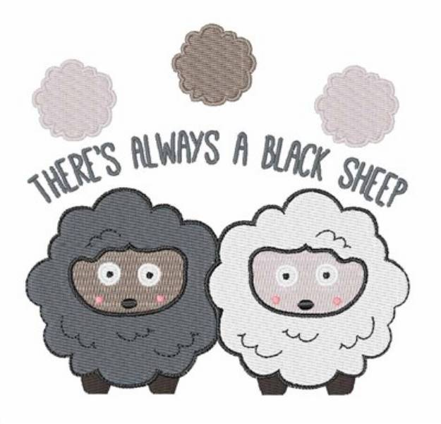 Picture of Always A Black Sheep Machine Embroidery Design