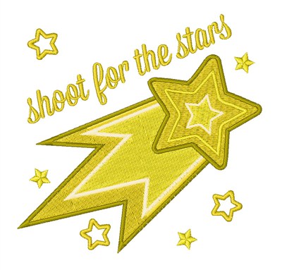 Shoot For The Stars Machine Embroidery Design