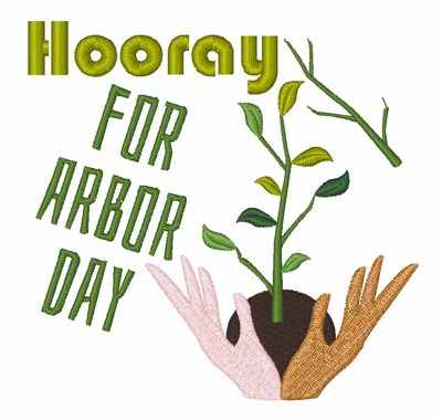 Hooray For Arbor Day Machine Embroidery Design