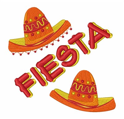 Fiesta Sombreros Machine Embroidery Design