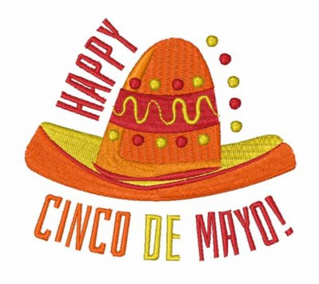 Picture of Happy Cinco De Mayo! Machine Embroidery Design