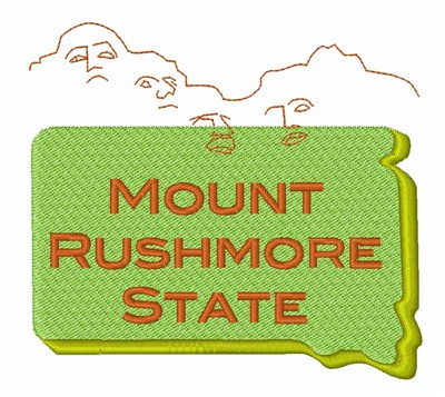 Mount Rushmore State Machine Embroidery Design