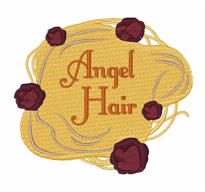 Angel Hair Pasta Machine Embroidery Design