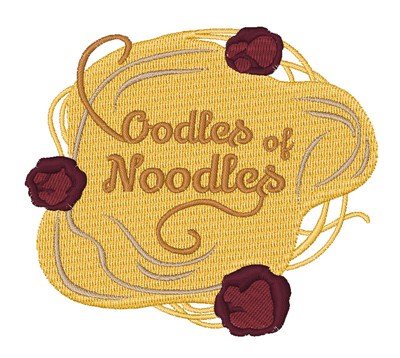 Oodles Of Noodles Pasta Machine Embroidery Design