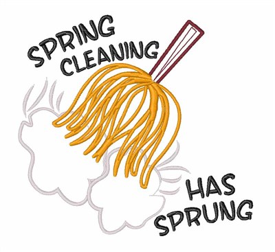 Spring Cleaning Time Machine Embroidery Design