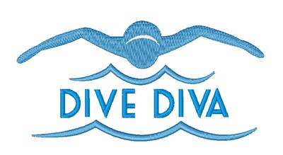 Dive Diva Machine Embroidery Design