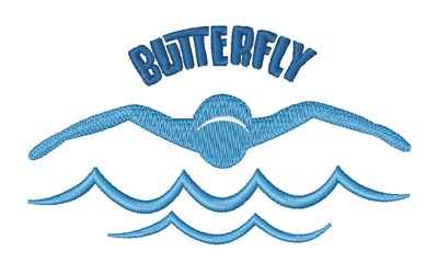 Butterfly Stroke Machine Embroidery Design