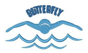 Picture of Butterfly Stroke Machine Embroidery Design