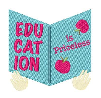Education Is Priceless Machine Embroidery Design