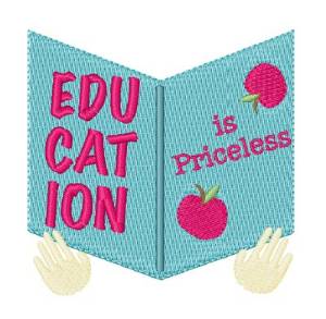 Picture of Education Is Priceless Machine Embroidery Design