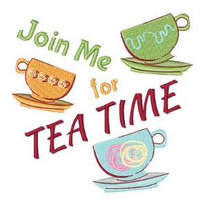 Picture of Join Me For Tea Machine Embroidery Design
