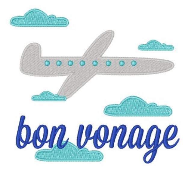 Picture of Bon Voyage Airplane Machine Embroidery Design