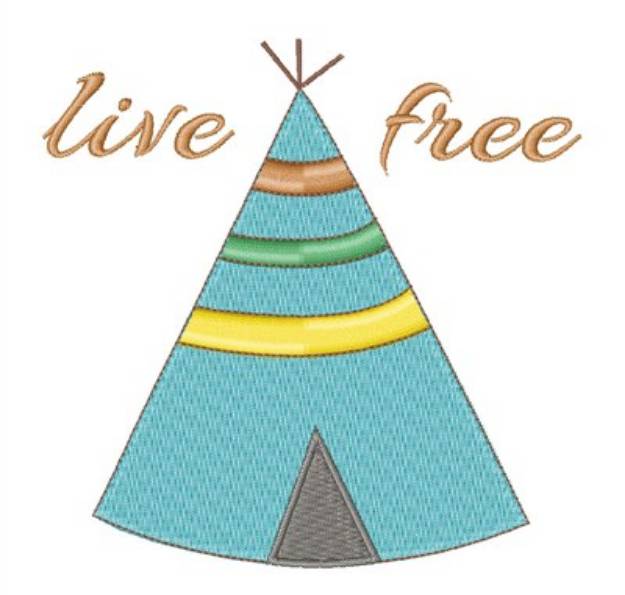 Picture of Live Free Machine Embroidery Design
