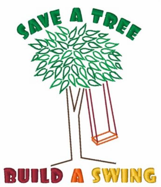 Picture of Save A Tree Machine Embroidery Design