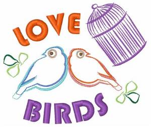 Picture of Love Birds Machine Embroidery Design