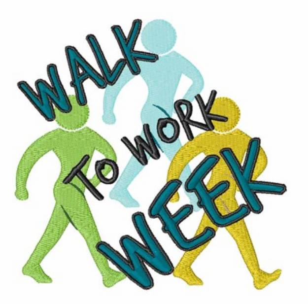 Picture of Walk To Work Week Machine Embroidery Design