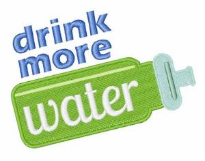 Picture of Drink More Water Machine Embroidery Design