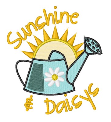 Sunshine Daisies Machine Embroidery Design