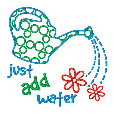 Just Add Water Machine Embroidery Design