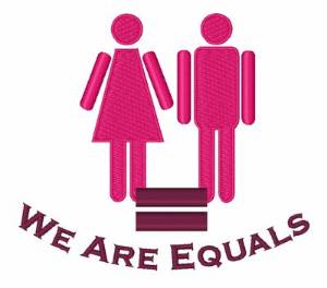 Picture of We Are Equals Machine Embroidery Design
