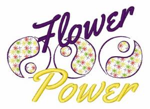 Picture of Flower Power Yin Yang Machine Embroidery Design