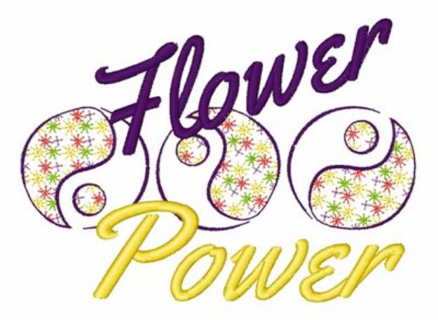 Picture of Flower Power Yin Yang Machine Embroidery Design