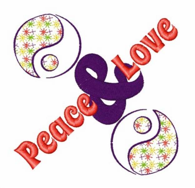 Picture of Yin Yang Love Peace Machine Embroidery Design