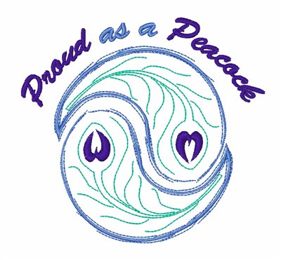 Proud As A Peacock Machine Embroidery Design