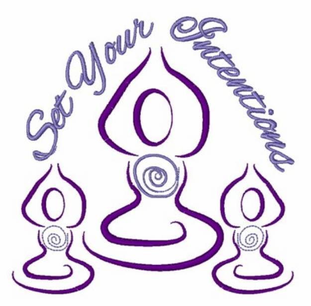 Picture of Set Your Intentions Yoga Machine Embroidery Design