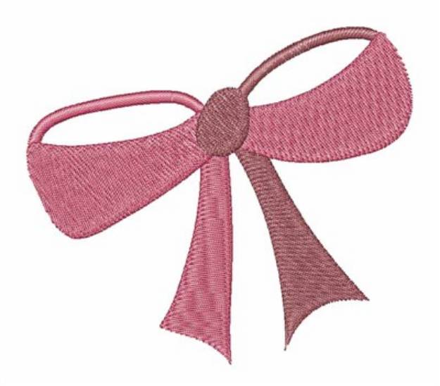 Picture of Pretty In Pink Bow Machine Embroidery Design