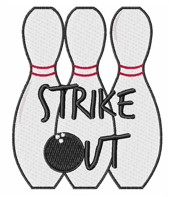 Strike Out Machine Embroidery Design