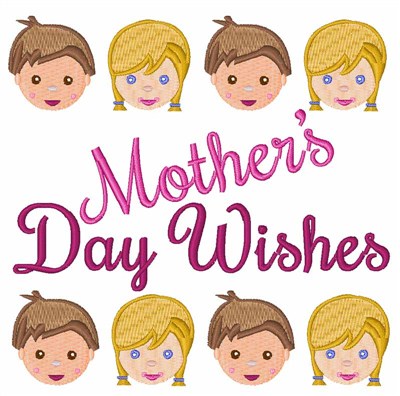 Mothers Day Wishes Machine Embroidery Design