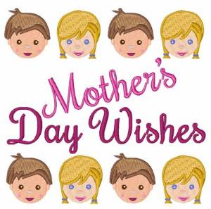 Picture of Mothers Day Wishes Machine Embroidery Design