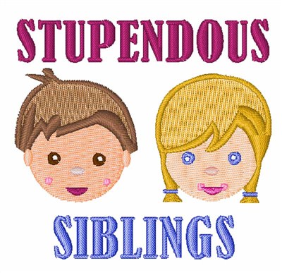 Stupendous Siblings Machine Embroidery Design
