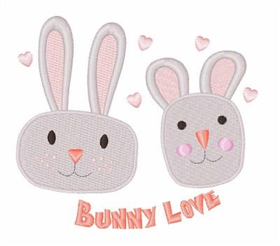 Bunny Love Machine Embroidery Design