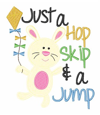 Hop Skip Jump Bunny Machine Embroidery Design