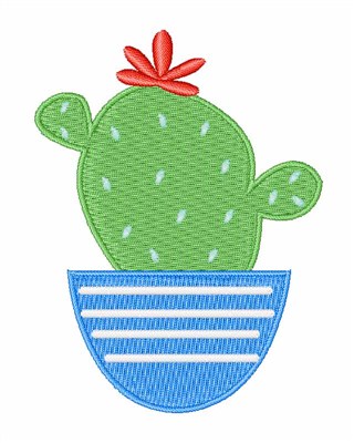 Cactus Addict Machine Embroidery Design