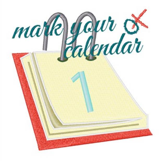 Picture of Mark Your Calendar Machine Embroidery Design
