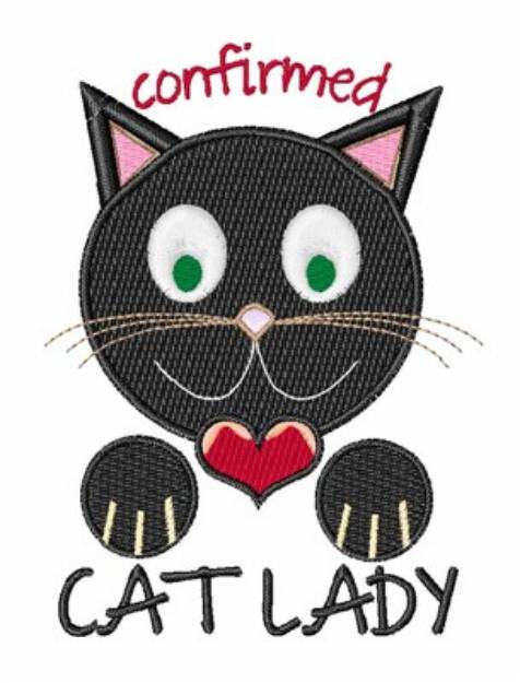 Picture of Confirmed Cat Lady Machine Embroidery Design