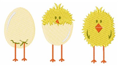 Easter Chicks Machine Embroidery Design